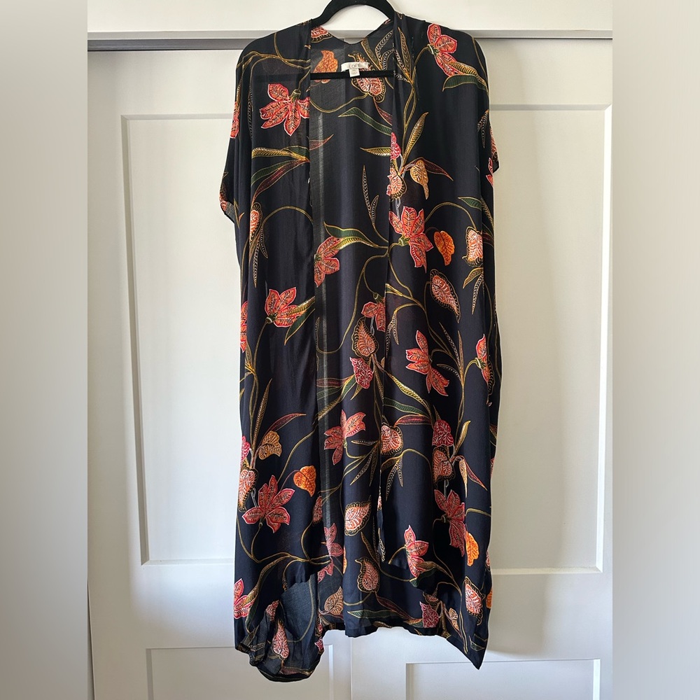Floral Sleeveless Black Dress